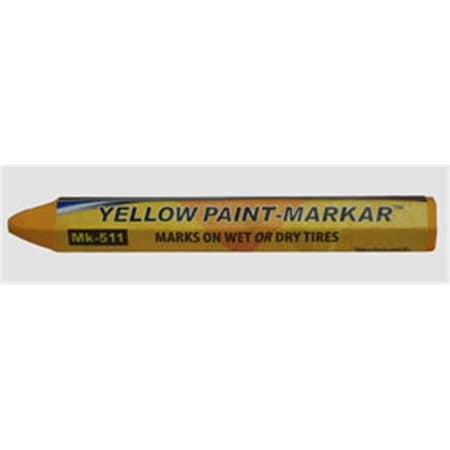 Black Jack Tire Repair Black Jack Tire Repair BJK-MK-511-2 0.5 In. Yellow Paint Marker Hex BJK-MK-511-2